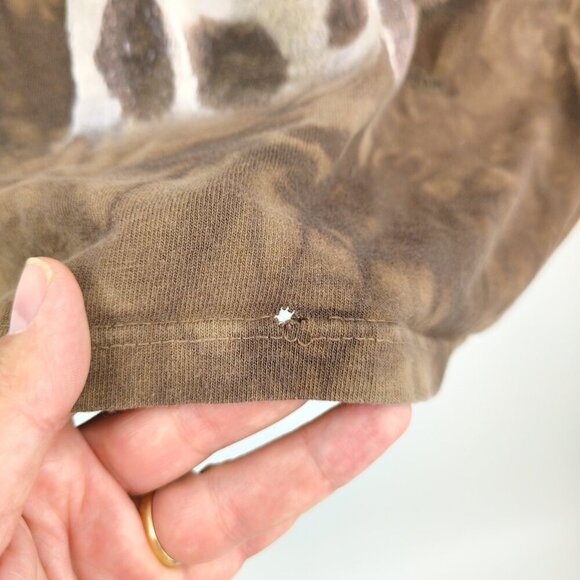 The Mountain Men Medium Giraffe Chewing T Shirt All Over Print Graphic Tee Brown - Picture 8 of 8